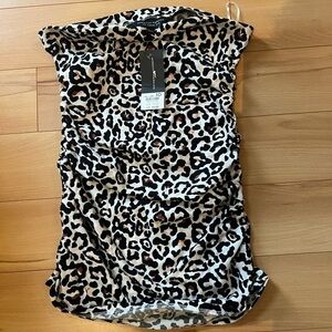 Boob tube animal print top size 6 NEW